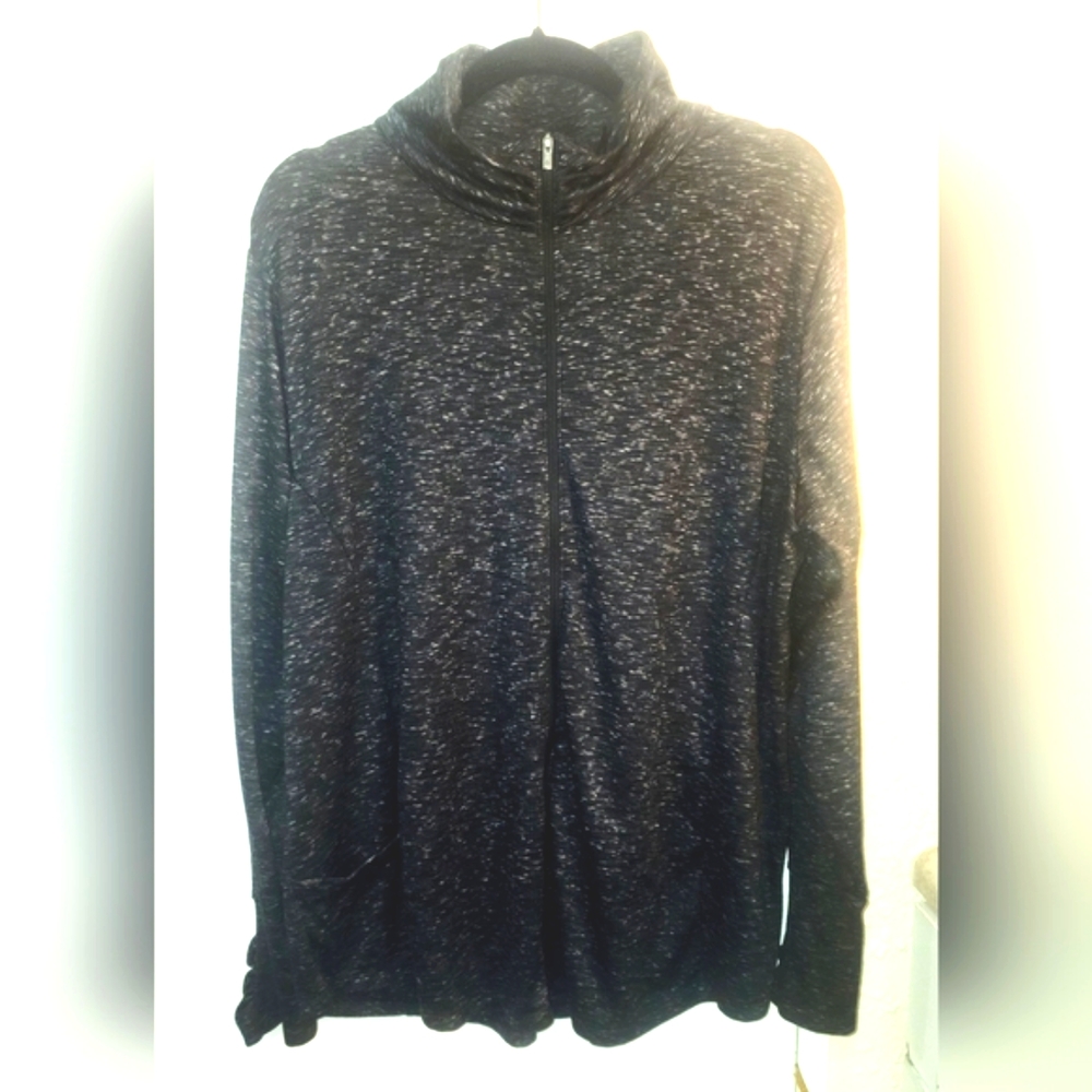 Columbia Black Marled Cowl Neck Pullover